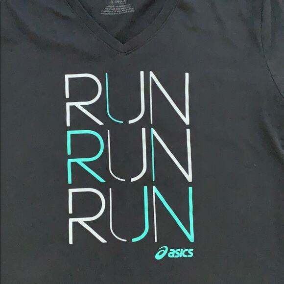 ASICS Run Graphic V-Neck Short Sleeve Tee S - Picture 3 of 5